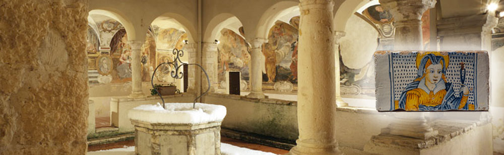 Museo delle Ceramiche, chiostro innevato ex Convento Francescano